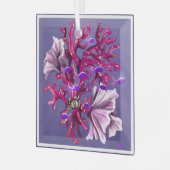 パープル海マーメイドガラスオーナメント ガラスオーナメント (正面左)