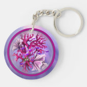 パープル海マーメイドキーチェーン キーホルダー (裏面)