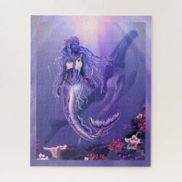 パープル海マーメイドジグソーパズル ジグソーパズル