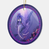 パープル海マーメイドセラミックオーナメント セラミックオーナメント (左)