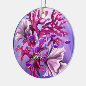 パープル海マーメイドセラミックオーナメント セラミックオーナメント (左)