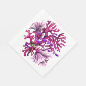 パープル海マーメイドナプキン スタンダードランチョンナプキン (角)