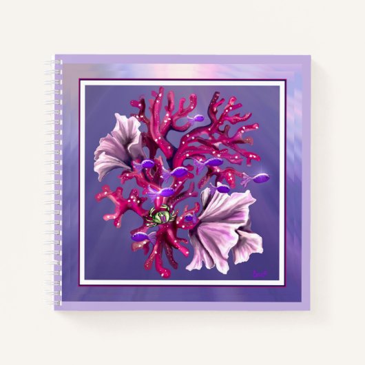 パープル海マーメイドノート ノートブック (正面)