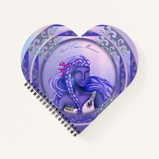 パープル海マーメイドノート ノートブック (正面)