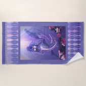 パープル海マーメイドビーチタオル ビーチタオル (正面)