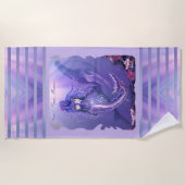 パープル海マーメイドビーチタオル ビーチタオル (正面)