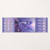 パープル海マーメイドビーチタオル ヨガマット (正面(横))