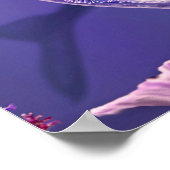 パープル海マーメイドポスター ポスター (角)