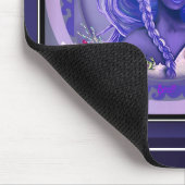 パープル海マーメイドマウスパッド マウスパッド (コーナー)