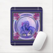 パープル海マーメイドマウスパッド マウスパッド (マウス)