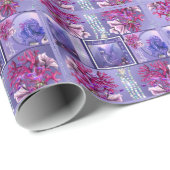 パープル海マーメイドラッピング紙 ラッピングペーパー (ロールコーナー)