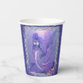 パープル海マーメイド紙カップ 紙コップ (裏面)