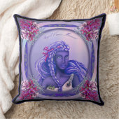 パープル海マーメイド装飾用クッション クッション (ブランケット)