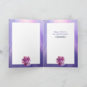 パープル海マーメイド誕生日カード カード (内部)