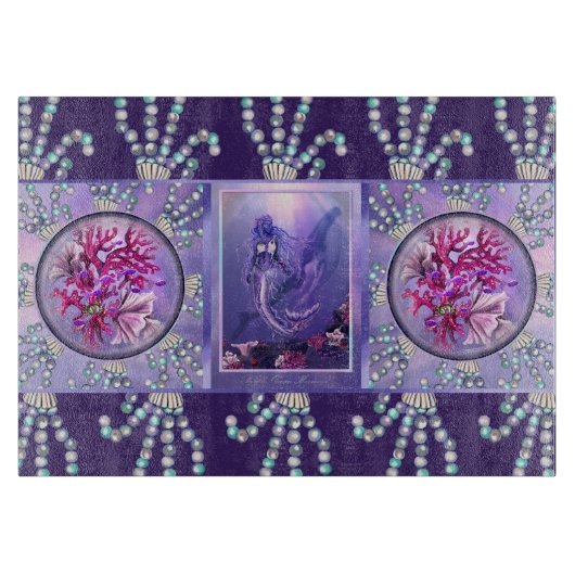 パープル海人魚 カッティングボード (正面)