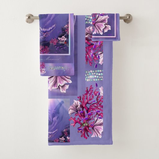パープル海人魚 バスタオルセット (インサイチュ)