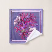 パープル海人魚 バスタオルセット (ウォッシュタオル)