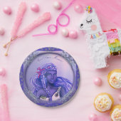 パープル海人魚 ペーパープレート (パーティー)