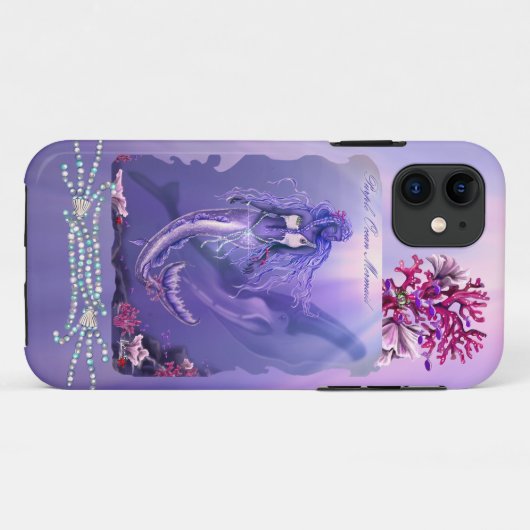 パープル海人魚 Case-Mate iPhoneケース (裏面(横))