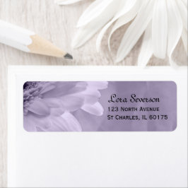 パープル淡い色のティントガーベラデイジー差出人住所 ラベル