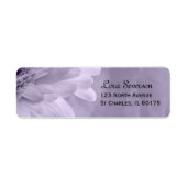 パープル淡い色のティントガーベラデイジー差出人住所 ラベル (正面)