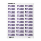 パープル淡い色のティントガーベラデイジー差出人住所 ラベル (フルシート)