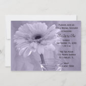 パープル淡い色のティントデイジーブライダルシャワー 招待状 (正面)