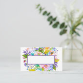 パープル淡い色のフローラロマン結婚ティック座席表 プレイスカード (スタンド正面)