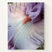 パープル淡い色のベアレスアイリスフローラ ノートブック (裏面)