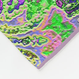 パープル淡い色のペイズリー フリースブランケット