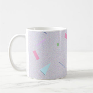 パープル淡い色の80s地域プリントマグカップ コーヒーマグカップ