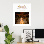 パープル淡い色の&金ゴールドフォトキンセアニェラ ポスター (ホームオフィス)