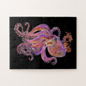 パープル深いシークラーケン ジグソーパズル (横)