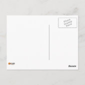 パープル無地のポストカードベアリーダーありがとう ポストカード (裏面)