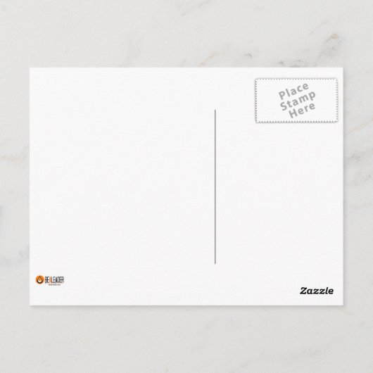 パープル無地のポストカードベアリーダーありがとう ポストカード (裏面)