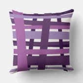 パープル熱狂するラインデザインレトロ装飾用クッション クッション (裏面)