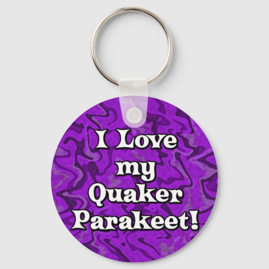 パープル熱狂するI愛する私のクエーカーParaker Keyet Keychain キーホルダー (正面)