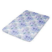 パープル牡丹フローラバスルーム バスマット (アングル)