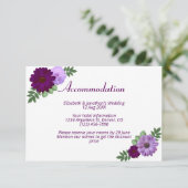パープル牡丹フローラ結婚ズアコモデーション エンクロージャーカード (スタンド正面)