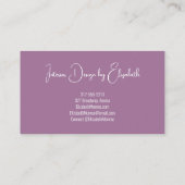 パープル牡丹フローラ 名刺 (裏面)