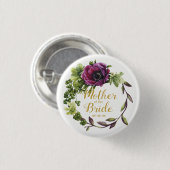 パープル牡丹リース母の花嫁ID456 缶バッジ (正面&裏面)