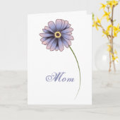 パープル独身のデイジーフラワーマザーズDay Card カード (黄色い花)