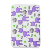 パープル猫浴室用バスマット バスマット (正面縦)