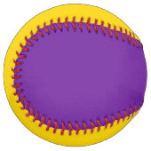 パープル王室のと明るい金ゴールドソフトボカスタムール ソフトボール (正面左)