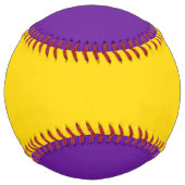 パープル王室のと明るい金ゴールドソフトボカスタムール ソフトボール (裏面)