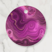 パープル王室のと金ゴールドアガテ抽象芸術ありがとう フェイバータグ (裏面)