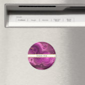 パープル王室のと金ゴールドアガテ抽象芸術ありがとう マグネット (インサイチュ (食洗機))