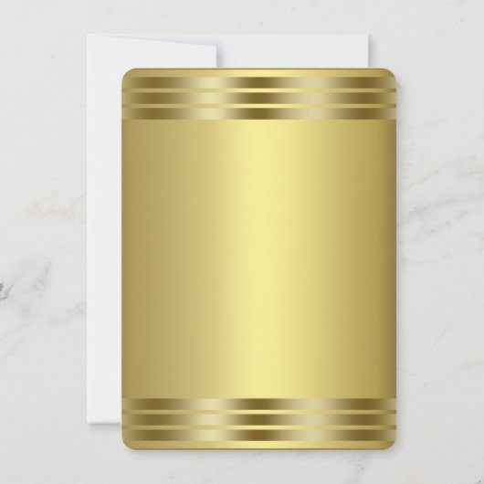 パープル王室のと金ゴールドベビーシャワー招待状 招待状 (裏面)