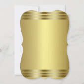 パープル王室のと金ゴールド誕生日パーティー招待状 招待状 (裏面)