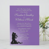 パープル王室のの花結婚嫁 招待状 (スタンド正面)